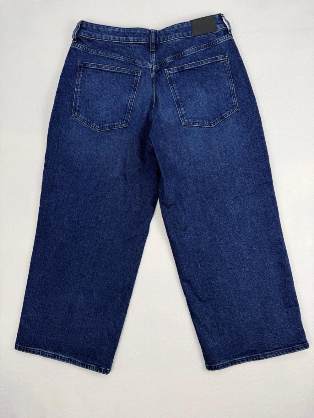 Madewell Curvy Perfect Vintage Wide Leg Jeans Women 31P Blue High Rise Crop - Picture 4 of 14